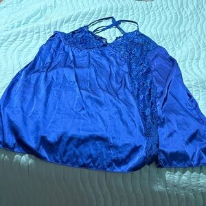 Blue Lace Trim Camisole